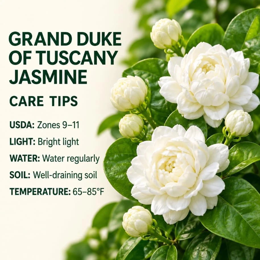 Grand Duke of Tuscany Jasmine Live Plant – Fragrant White Flowers – 4-7 Inches Tall – Indoor/Outdoor Shrub - Image 5