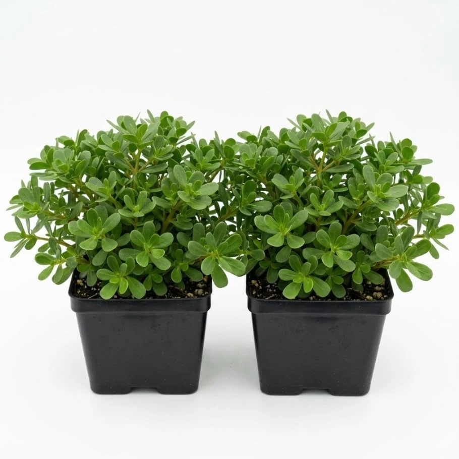 Green Purslane Live Plant - Edible Groundcover Herb, 4" Pot, Outdoor - Image 1