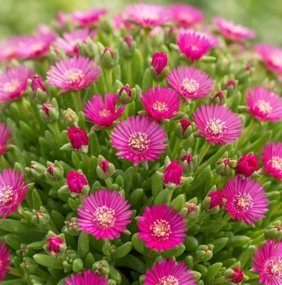 Green Sun Rose Live Plant – Aptenia Cordifolia Succulent – Trailing Ground Cover – 4 Inch Pot Size - Image 1