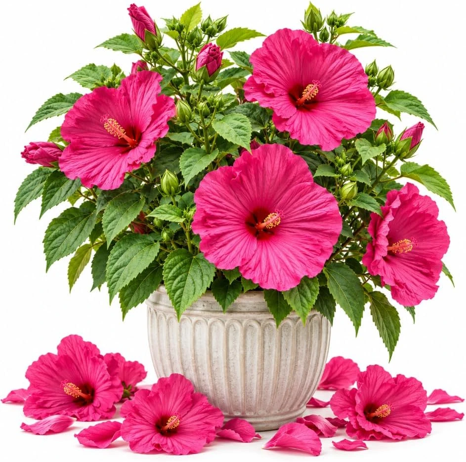 Hardy Hibiscus Rose Live Plant – 5-7 Inches Tall Perennial for Outdoor Gardens - Image 1