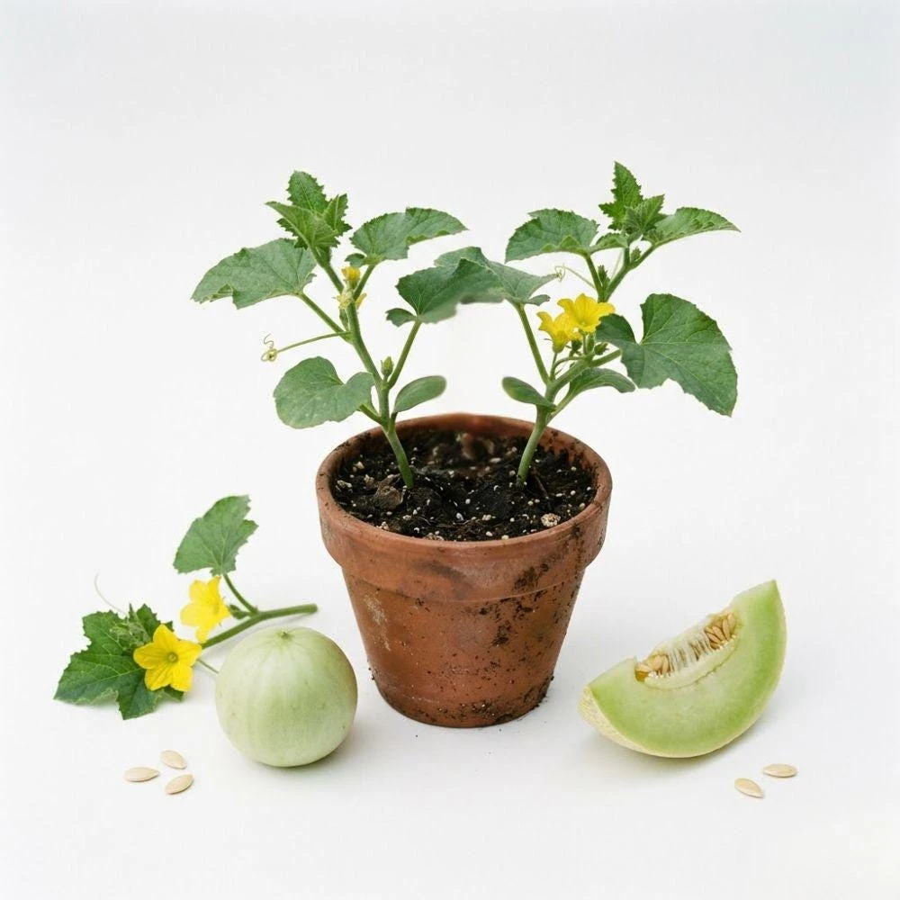 Honeydew Melon Live Plants, 2 Plants Per Pot, Sweet Melon Starter Plants, Fruit Garden Plant, Vegetable Garden Seedling - Image 8