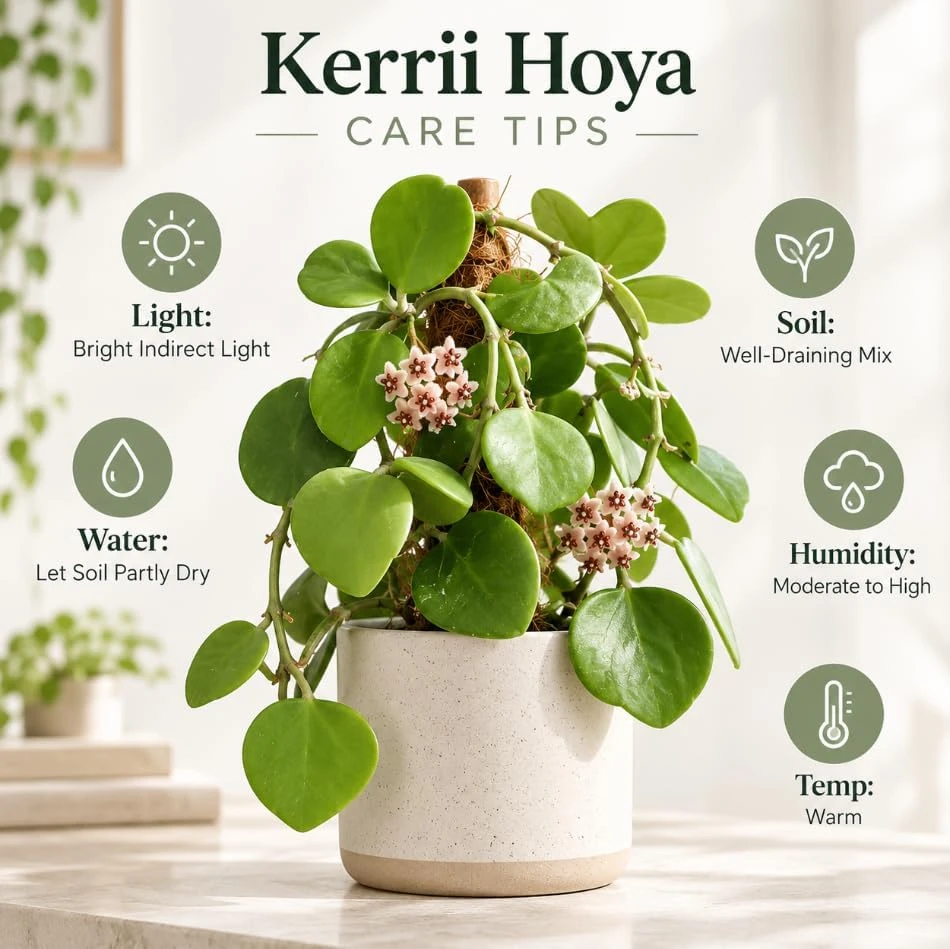 Hoya Kerrii Live Plant – Sweetheart Hoya – 4-6 Inches Tall – Indoor Houseplant - Image 5