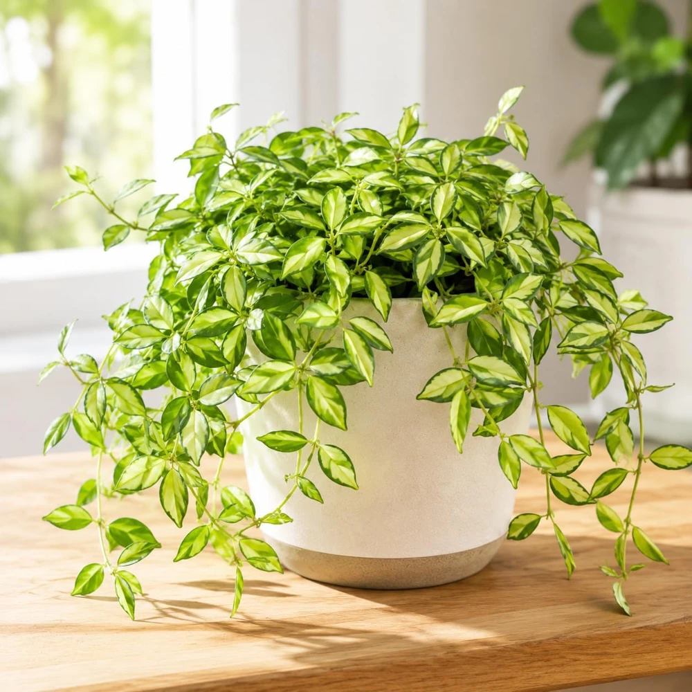 Hoya Louis Variegated Live Houseplant - Succulent for Indoor/Outdoor Planting, 4-8 Inch Tall - Image 1