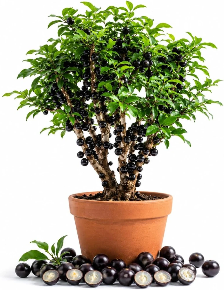 Jaboticaba Live Plant - 1 Ft Black Jabuticaba Fruit Tree Starter - Indoor/Outdoor - Image 1