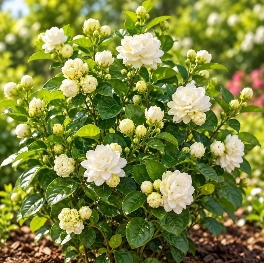 Jasmine Sambac Grand Duke Live Plant, 4-7 Inches, Double White Blooms, Indoor/Outdoor - Image 4