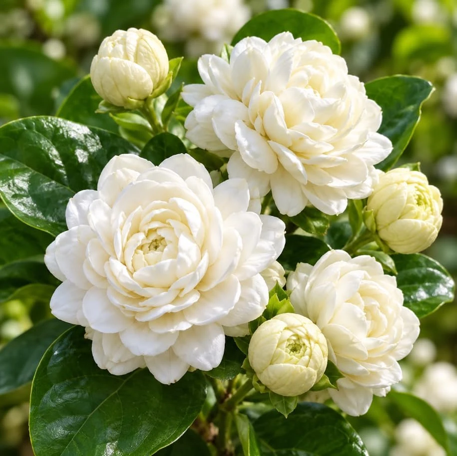 Jasmine Sambac Grand Duke Live Plant, 4-7 Inches, Double White Blooms, Indoor/Outdoor - Image 6
