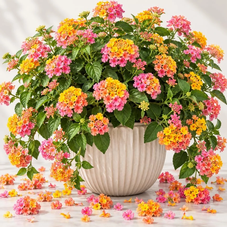 Lantana Rose Live Plant – 4-6 Inches Tall – Flowering Starter Plant for Outdoor Gardens & Patios - Image 1