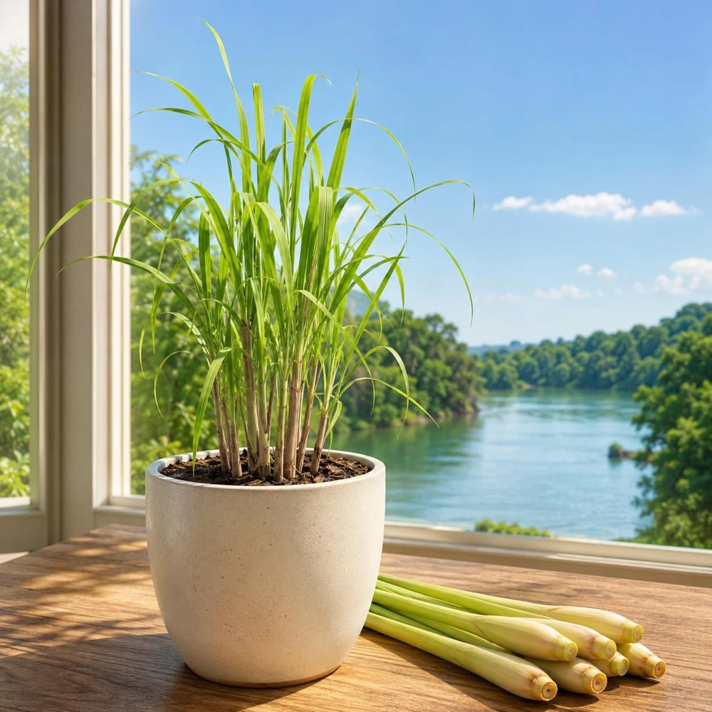 Lemongrass Live Plant – Culinary Herb – 1 Gallon Pot – Outdoor - Image 1