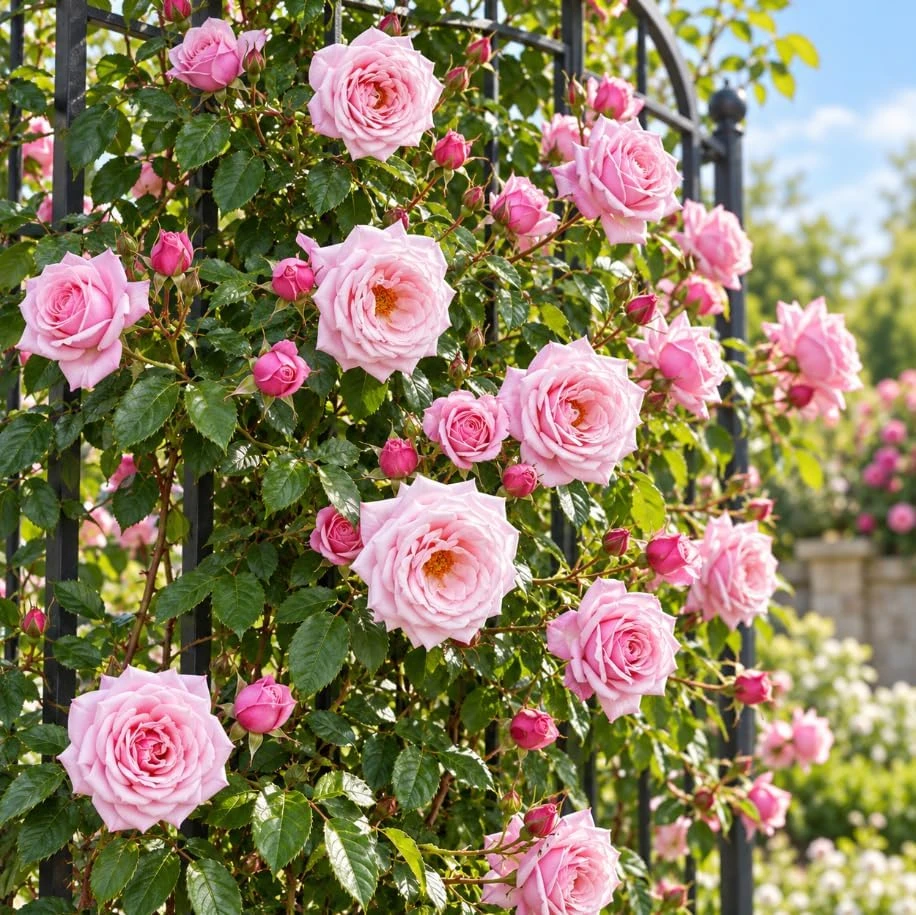 Light Pink Climbing Rose Bush Live Plant, 4-7 Inches Tall, Fragrant Flowers, Outdoor - Image 7