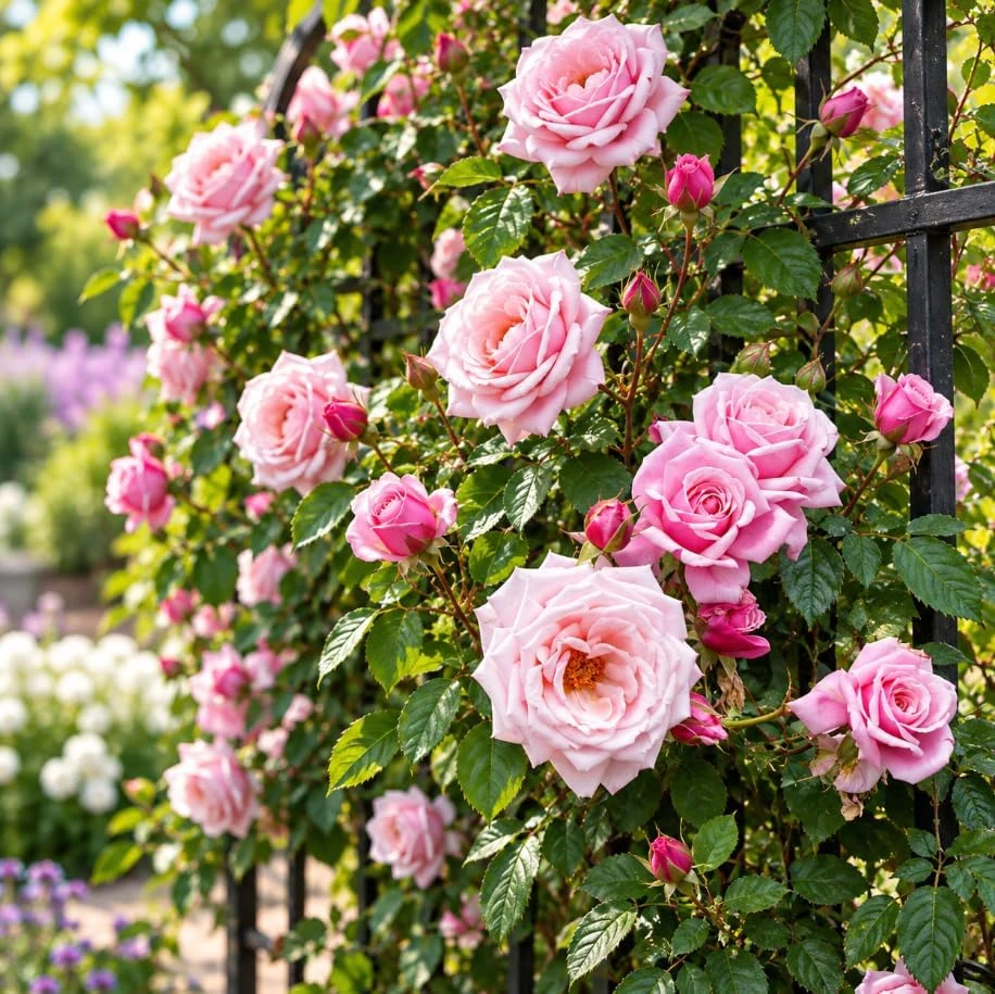 Light Pink Climbing Rose Live Plant, 4-7 Inches Tall, Fragrant Reblooming Bush for Garden & Containers - Image 2