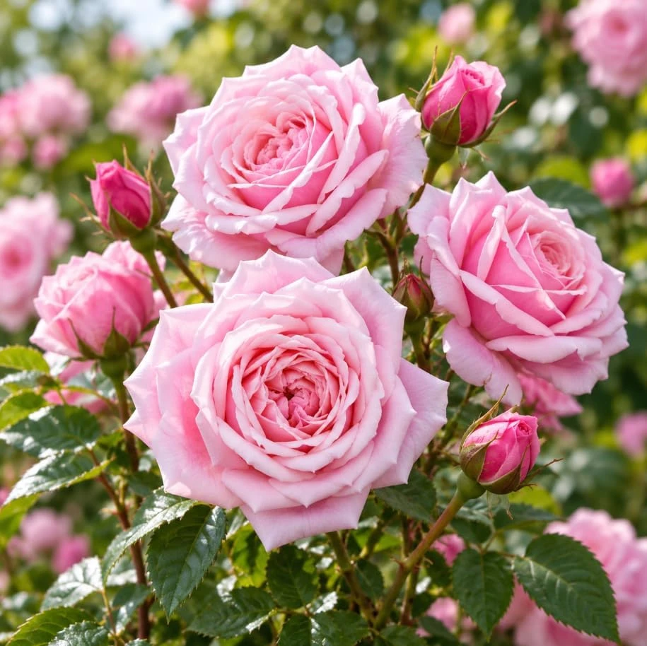 Light Pink Climbing Rose Live Plant, 4-7 Inches Tall, Fragrant Reblooming Bush for Garden & Containers - Image 7