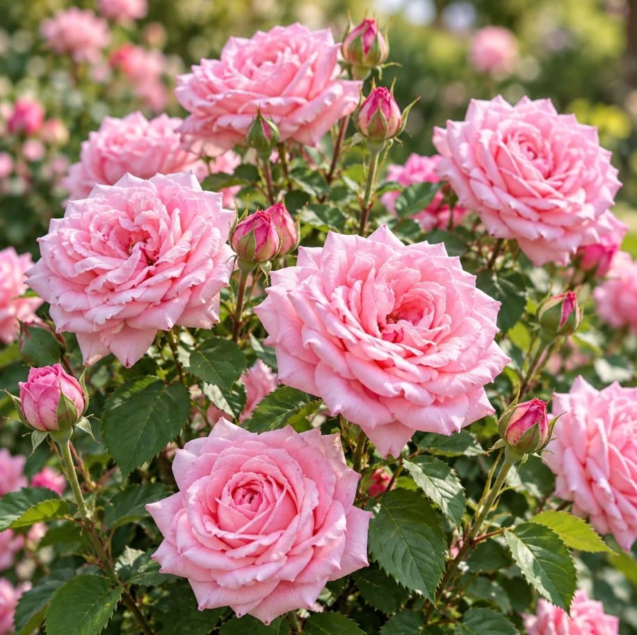 Light Pink Rose Live Plant - 4-6 Inches Tall, Fragrant Reblooming Flowers, Outdoor - Image 2