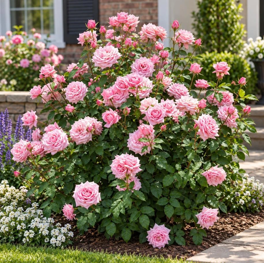 Light Pink Rose Live Plant - 4-6 Inches Tall, Fragrant Reblooming Flowers, Outdoor - Image 4