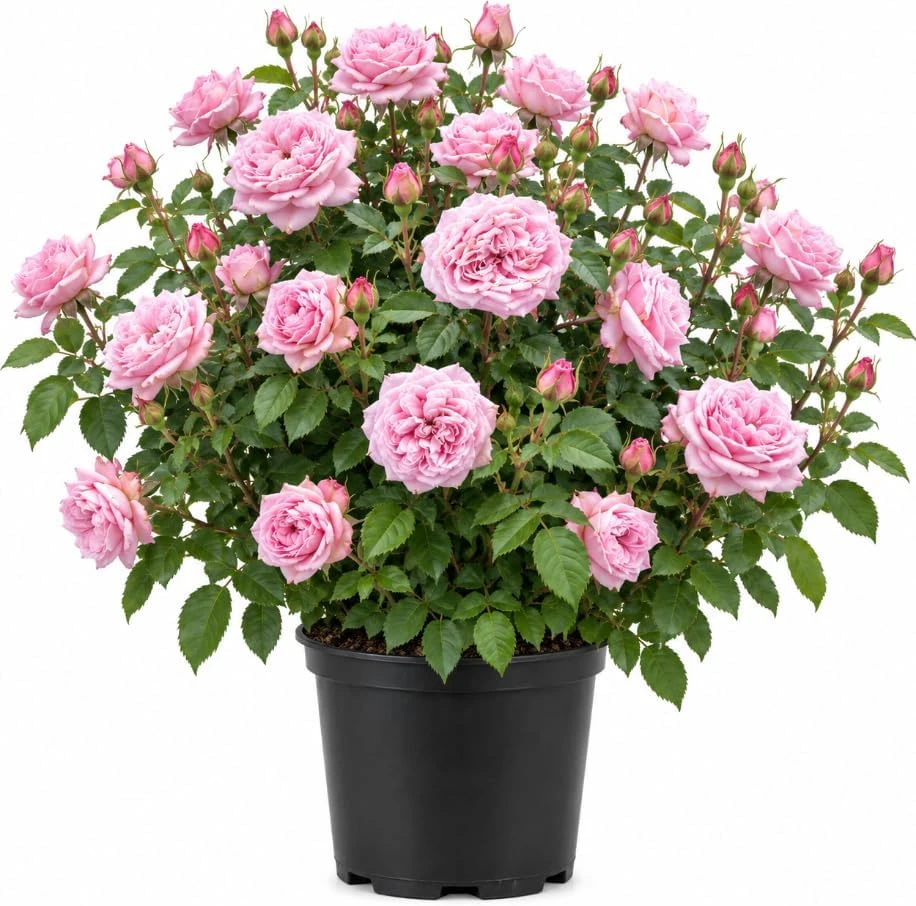 Light Pink Rose Live Plant - 4-6 Inches Tall, Fragrant Reblooming Flowers, Outdoor - Image 1