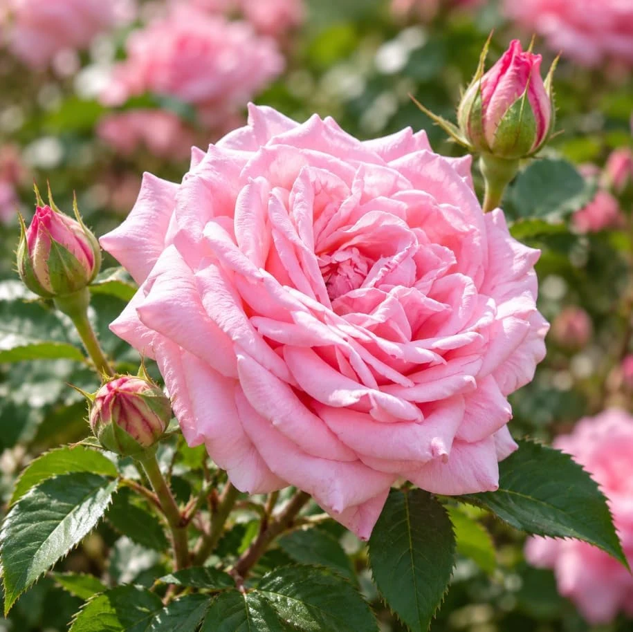 Light Pink Rose Live Plant - 4-6 Inches Tall, Fragrant Reblooming Flowers, Outdoor - Image 7