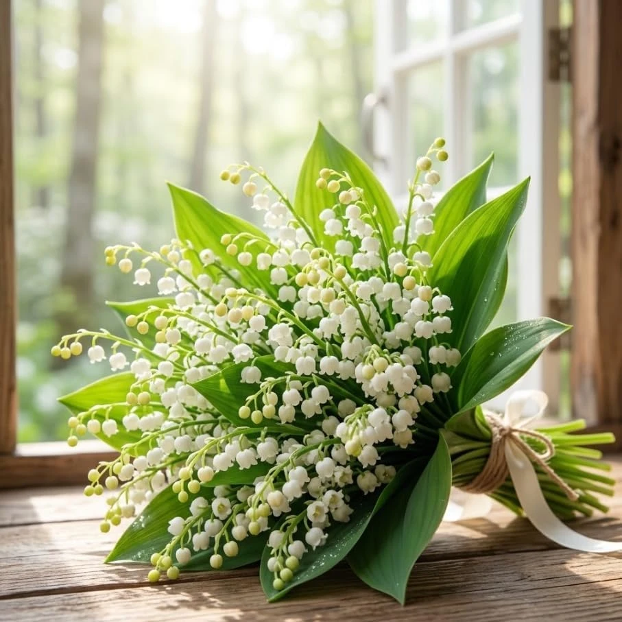 Lily of the Valley Bare Roots - 5 Pips for Planting, Fragrant White Flowers, Hardy Perennial - Image 1