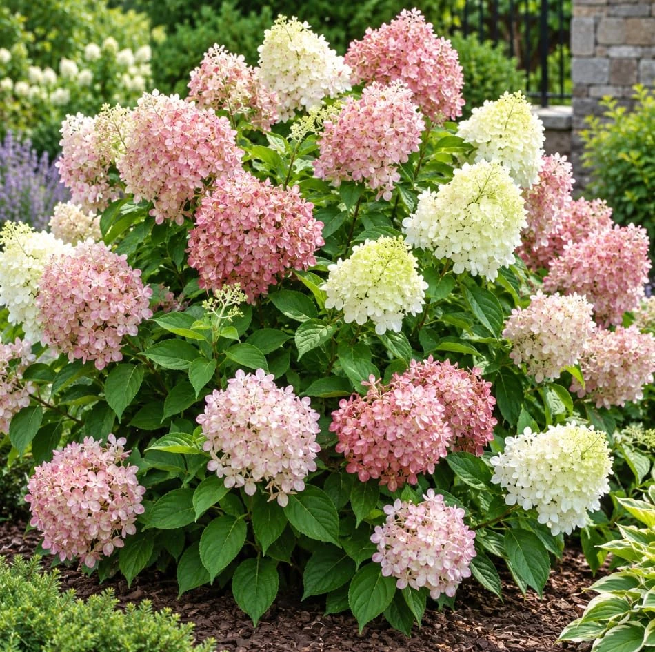 Limelight Hydrangea Live Plant - Set of 2, 6-8 Inches Tall, Cold Hardy Outdoor Shrub - Image 1