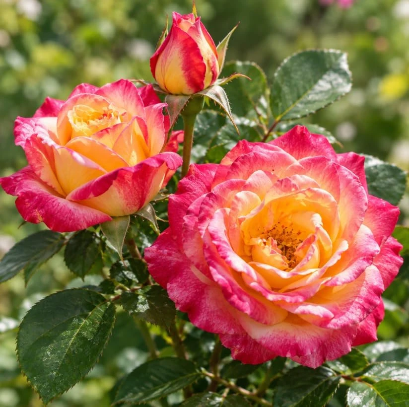 Love Rose Bush Live Plants - 2 Pack, Fragrant Reblooming Shrub, 5-9 Inch Bare Root, Outdoor - Image 2