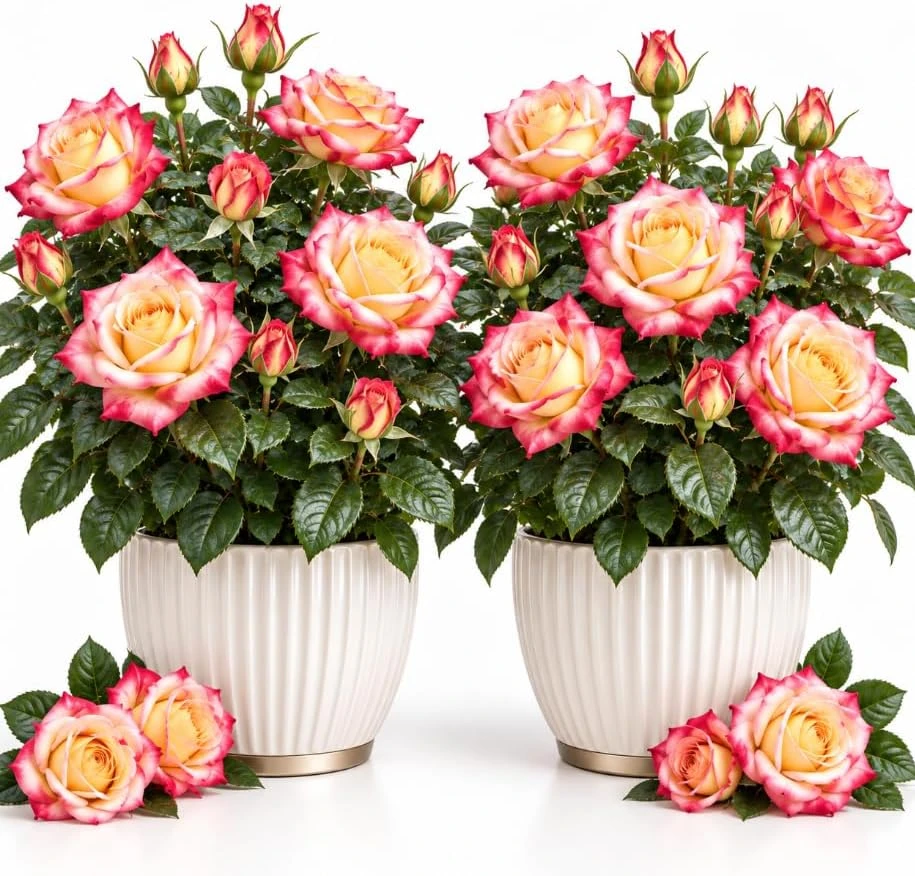 Love Rose Bush Live Plants - 2 Pack, Fragrant Reblooming Shrub, 5-9 Inch Bare Root, Outdoor - Image 1