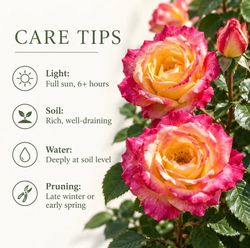 Love Rose Bush Live Plants - 2 Pack, Fragrant Reblooming Shrub, 5-9 Inch Bare Root, Outdoor - Image 5