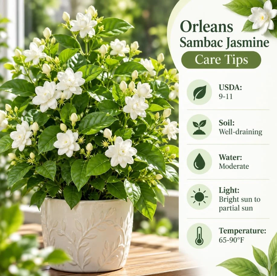 Maid of Orleans Jasmine Live Plant, 4-7 Inch Sambac Fragrant Flowering Plant, Indoor/Outdoor - Image 5