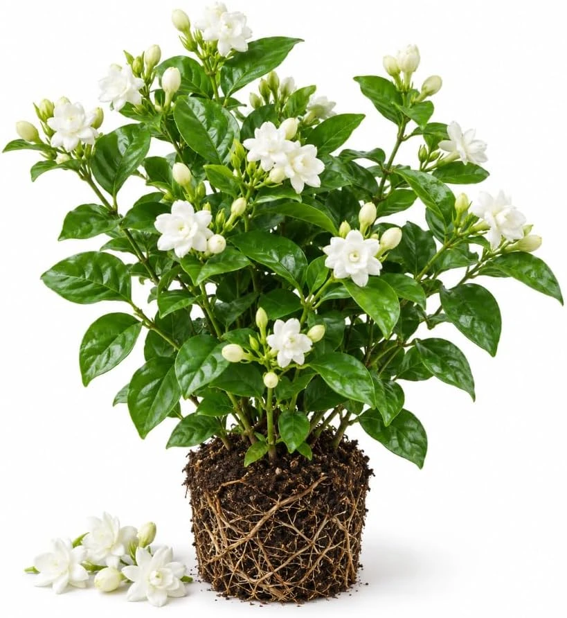 Maid of Orleans Jasmine Live Plant – White Sambac Fragrant Flower, 4-7 Inch, Indoor/Outdoor - Image 1