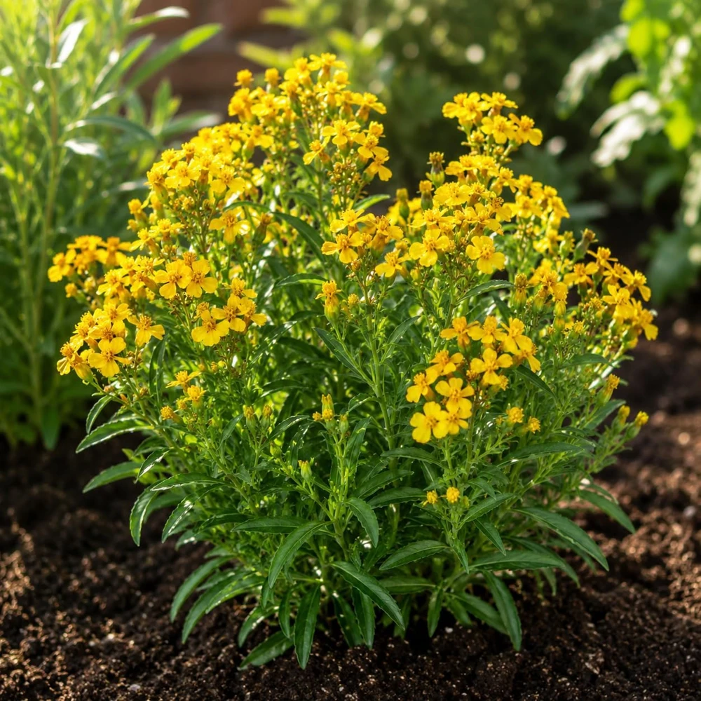 Mexican Tarragon Live Plant Set - 4 Herb Bushes, 4-8 Inch Tall, Culinary - Image 1
