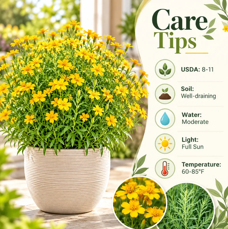Mexican Tarragon Plant Live in a 4 Inch Pot, Tarragon Tree for Home Garden Planting - Image 6