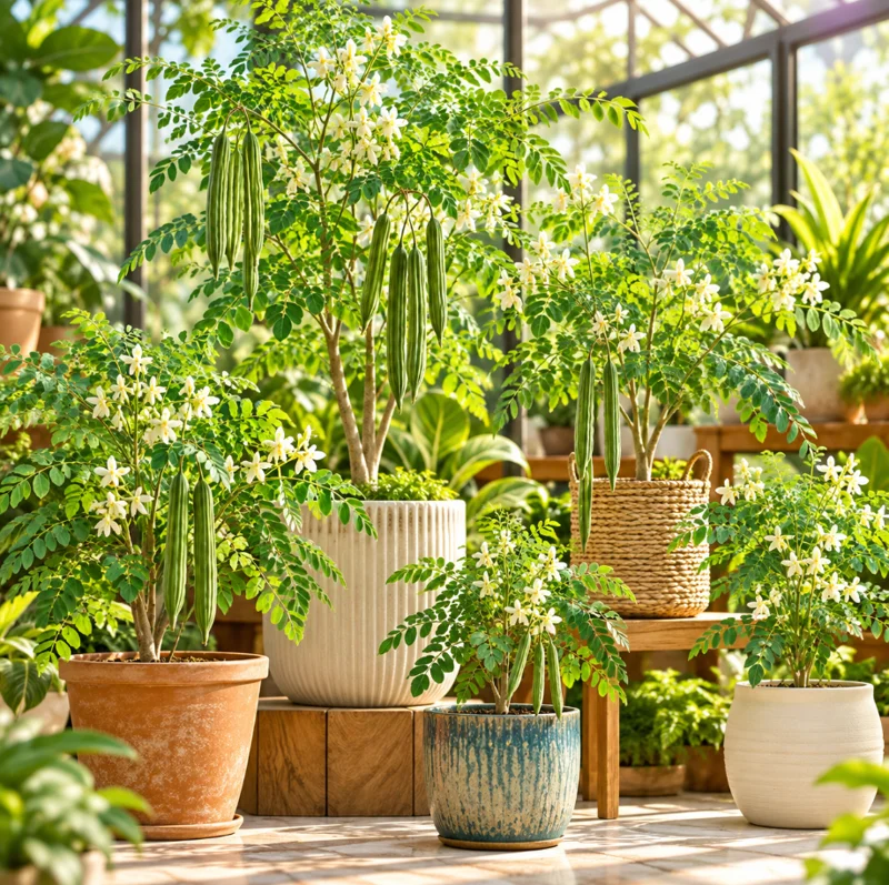 Moringa Live Plant in a 4 Inch Pot, Moringa Oleifera Tree for Home Garden Planting - Image 3