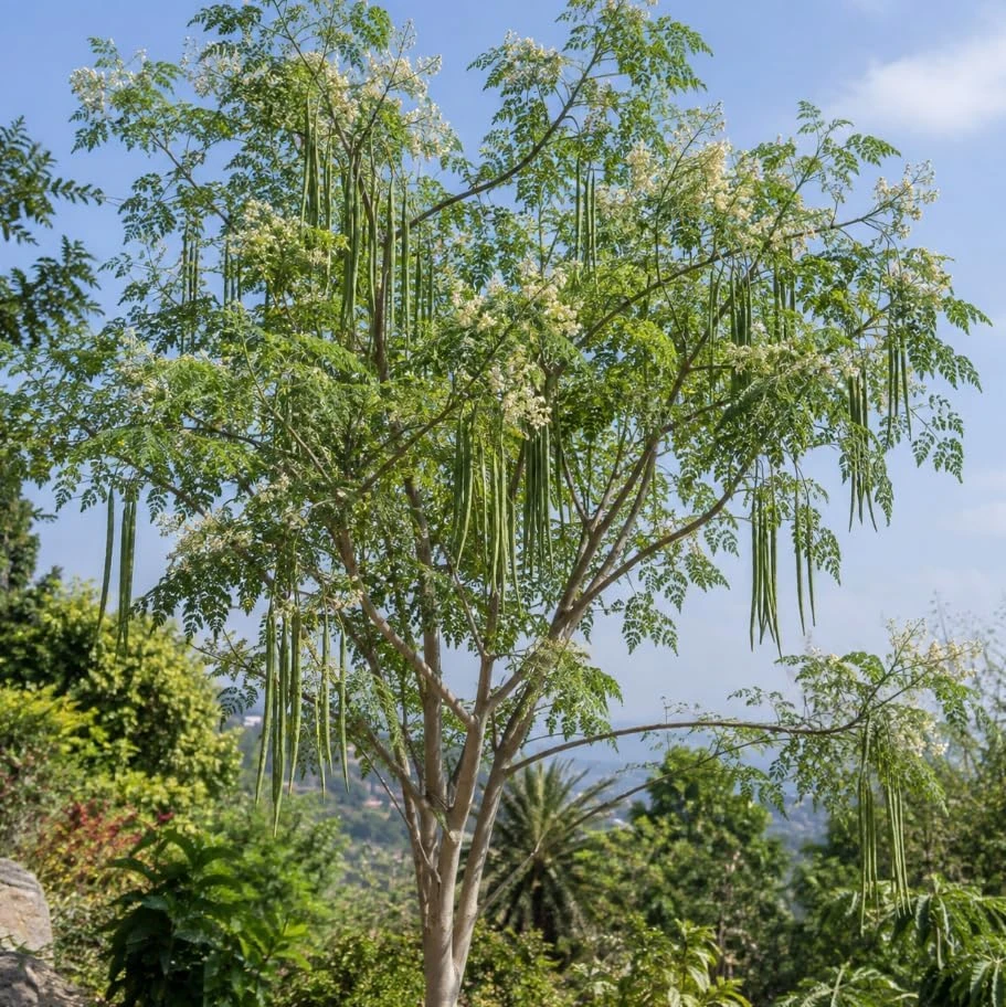 Moringa Tree Live Plants, Drumstick Tree, 1-2 Ft Tall, 4 Inch Pot, 2-Pack, Indoor/Outdoor - Image 2