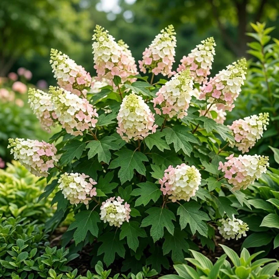Munchkin Oakleaf Hydrangea Live Plant – Dwarf Shrub – 6-12" Tall – 4" Pot - Image 1