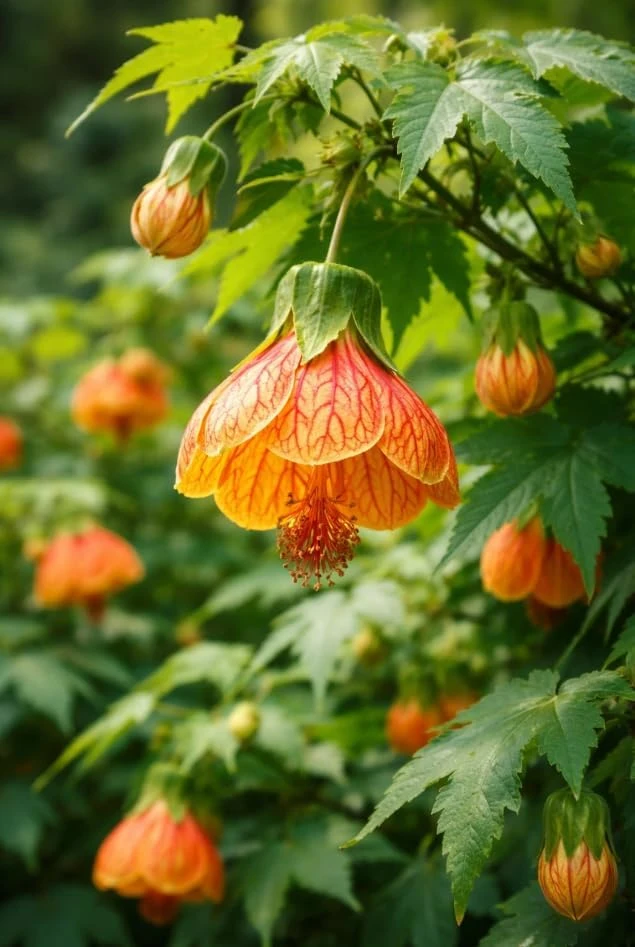 Orange Abutilon Live Plant โ Trailing Lantern Flower Vine โ 4-6 Inch Tall - Image 8