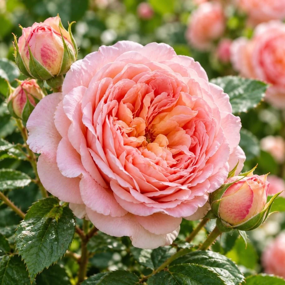 Pastel Pink Live Rose Plant, 4-8 Inches Tall, Fragrant Bush for Garden Beds - Image 4