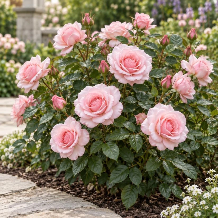 Pastel Pink Rose Starter Plant, 4-8 Inches Tall, Fragrant Perennial Bush, Outdoor - Image 4
