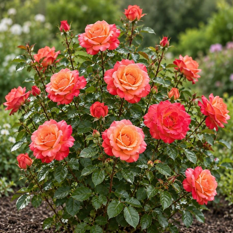 Peach Orange Rose Bush Live Plant, 4-7 Inches Tall, Outdoor Garden Rose - Image 2