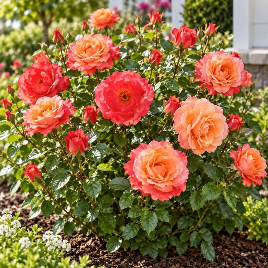 Peach Orange Rose Bush Live Plant, 4-7 Inches Tall, Outdoor Garden Rose - Image 4