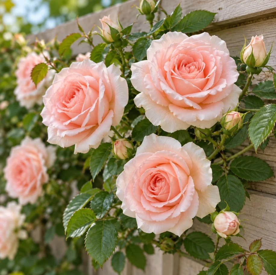 Peachy Pink Climbing Rose Live Plant, 4-8 Inches, Fragrant Outdoor Bush - Image 7
