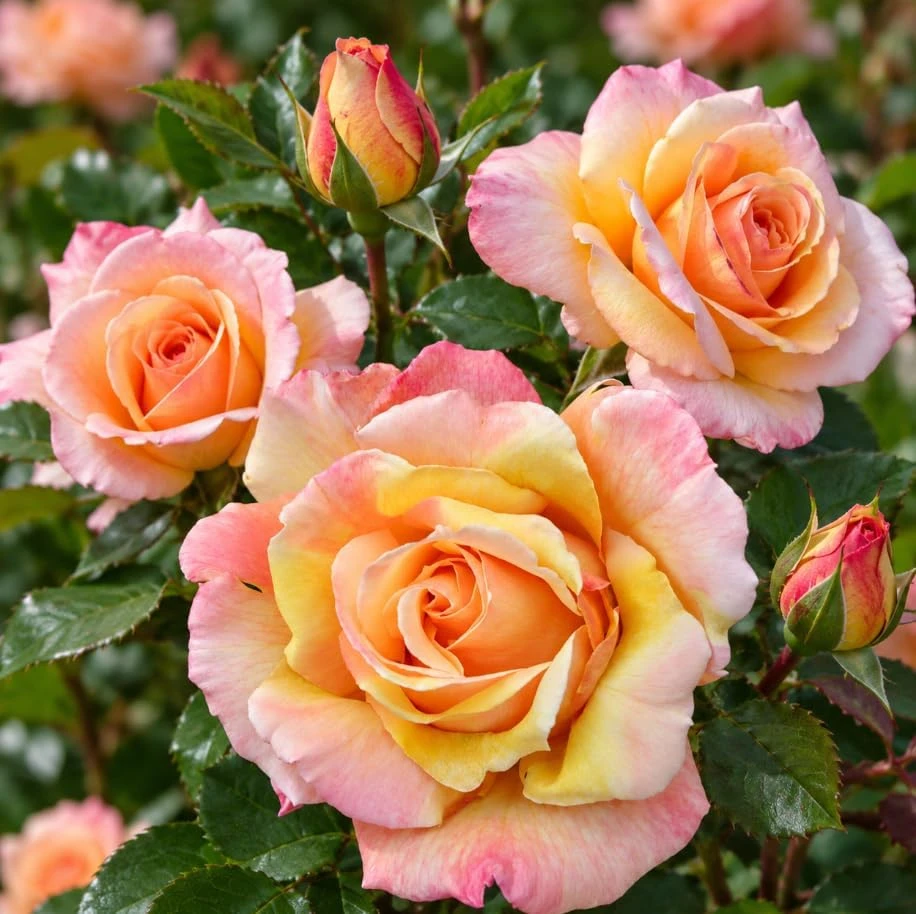 Peachy Pink Rose Bush Live Plant - 4-8 Inch Well Rooted Starter - Fragrant Blooms Outdoor - Image 2