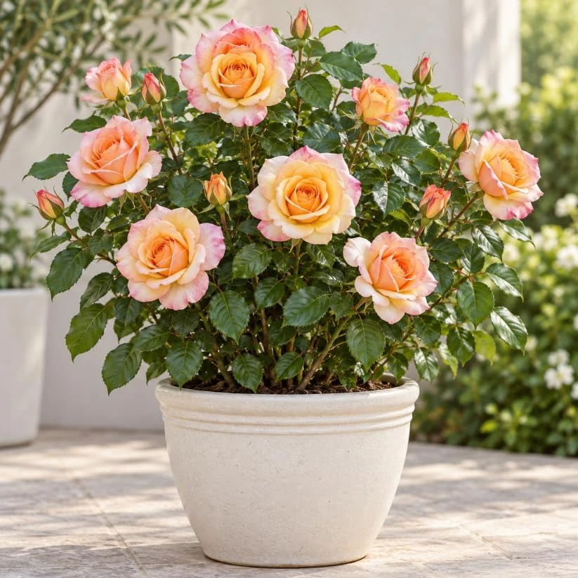 Peachy Pink Rose Bush Live Plant - 4-8 Inch Well Rooted Starter - Fragrant Blooms Outdoor - Image 7