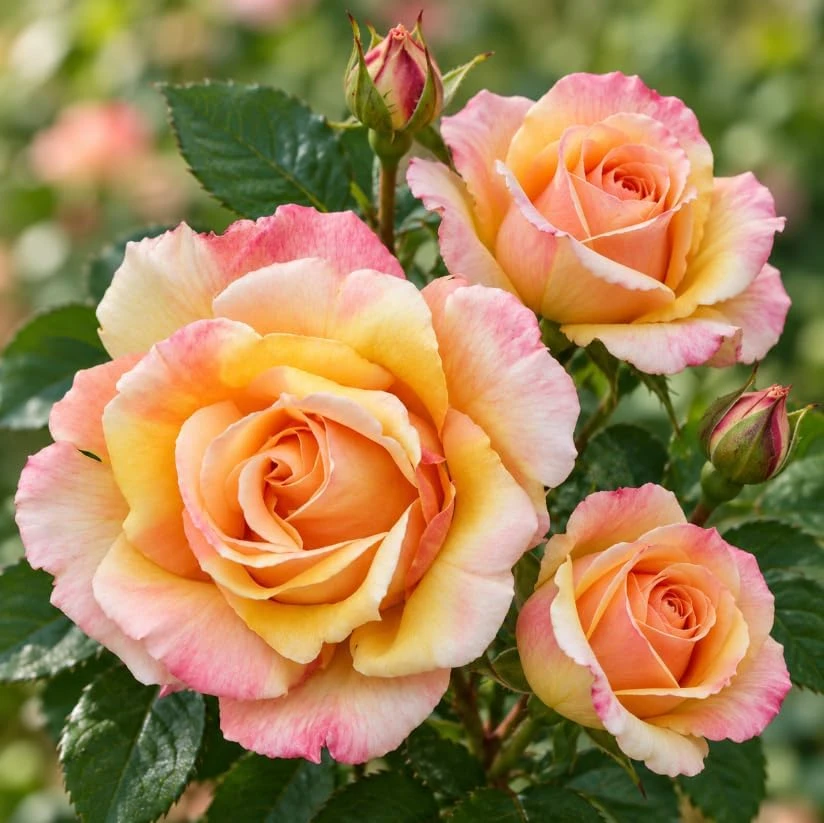 Peachy Pink Rose Live Plant – 4-8 Inch Tall Fragrant Outdoor Rose Bush - Image 2