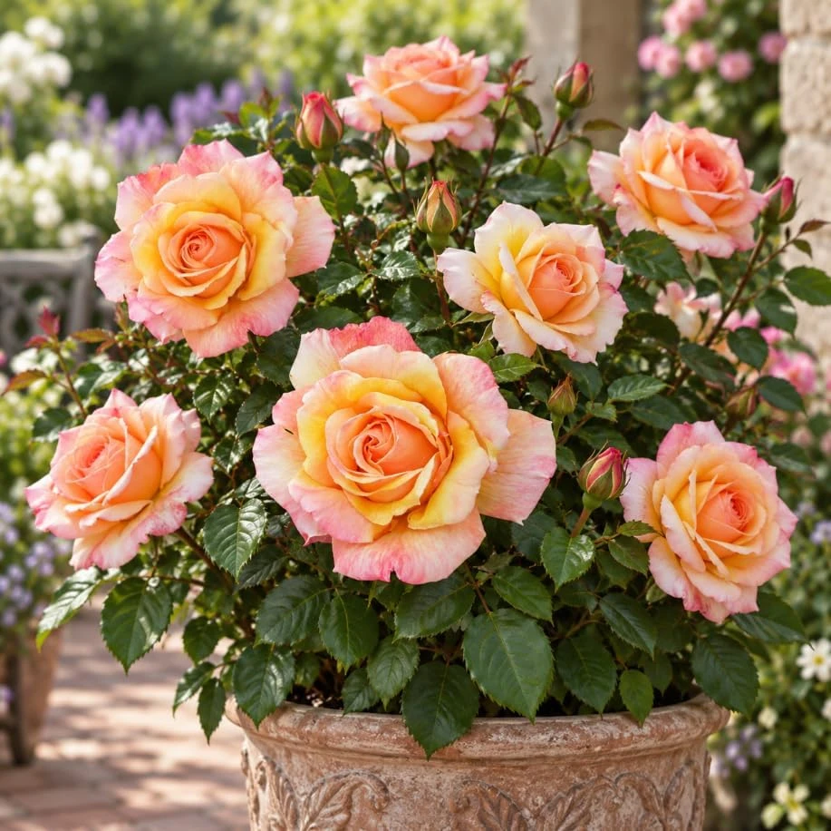 Peachy Pink Rose Live Plant – 4-8 Inch Tall Fragrant Outdoor Rose Bush - Image 7