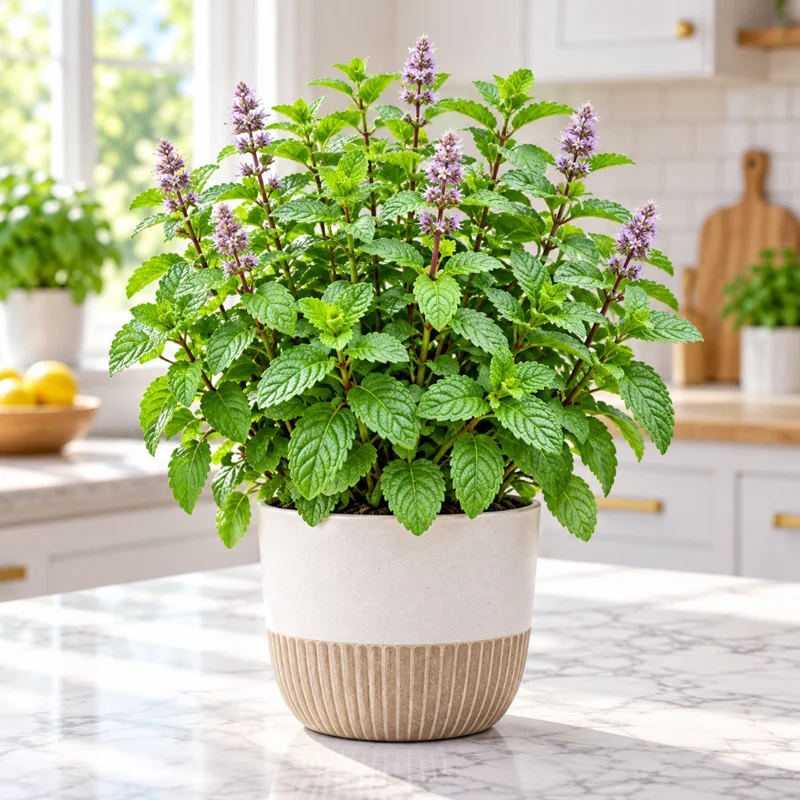 Peppermint Live Herb Plant - 4 Inch Pot - Aromatic Mint for Planting - Image 1