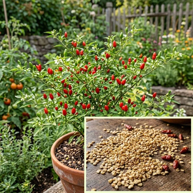 Pequin Chili Pepper Seeds - 50-100 Heirloom Hot Pepper Seeds for Planting - Image 1