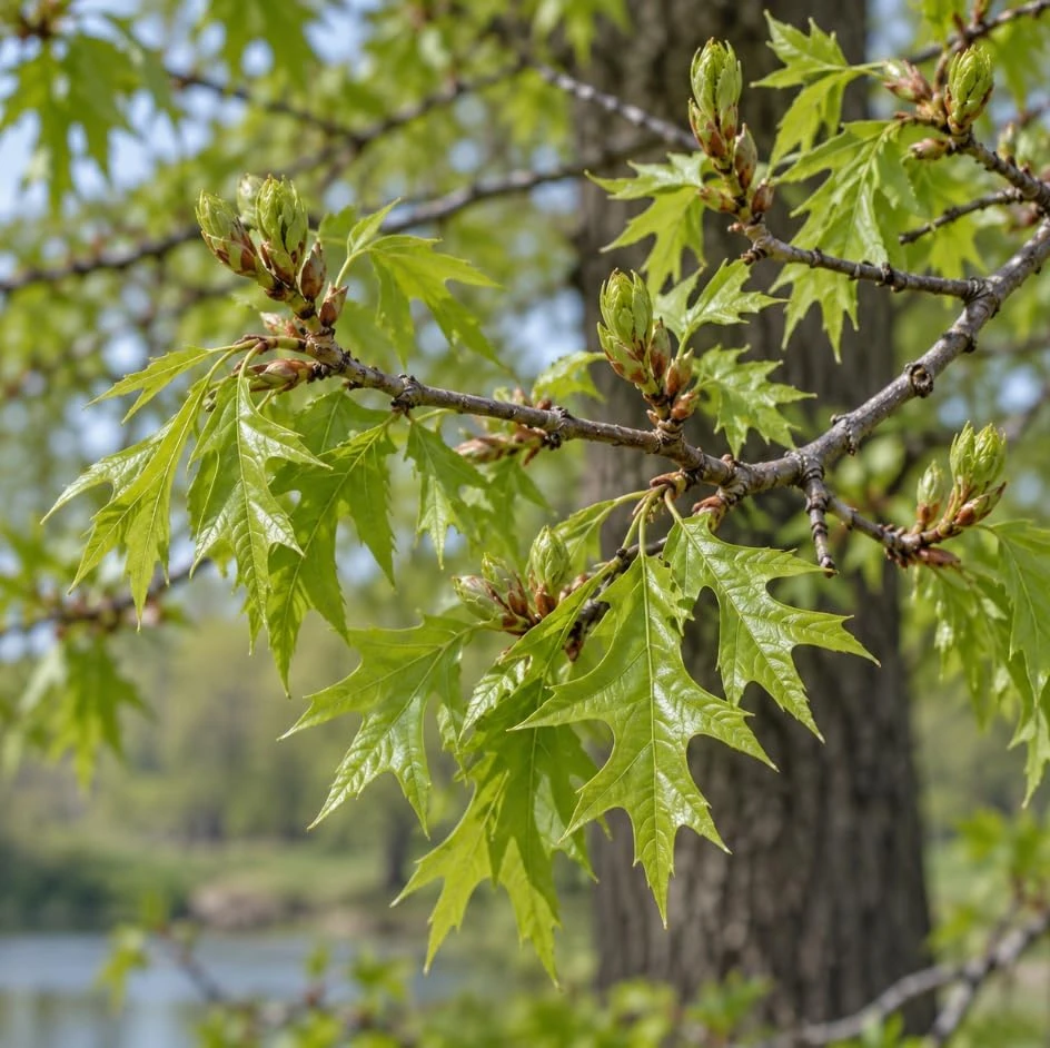 Pin Oak Tree Live Plant – Saplings – 12-16 Inch Tall – Outdoor Planting – Red Fall Foliage - Image 5