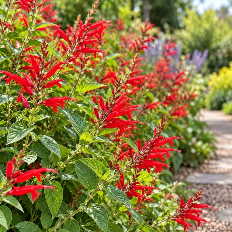 Pineapple Sage Live Plant, Red Sage Flower, 4-7 Inches Tall, Herb - Image 6