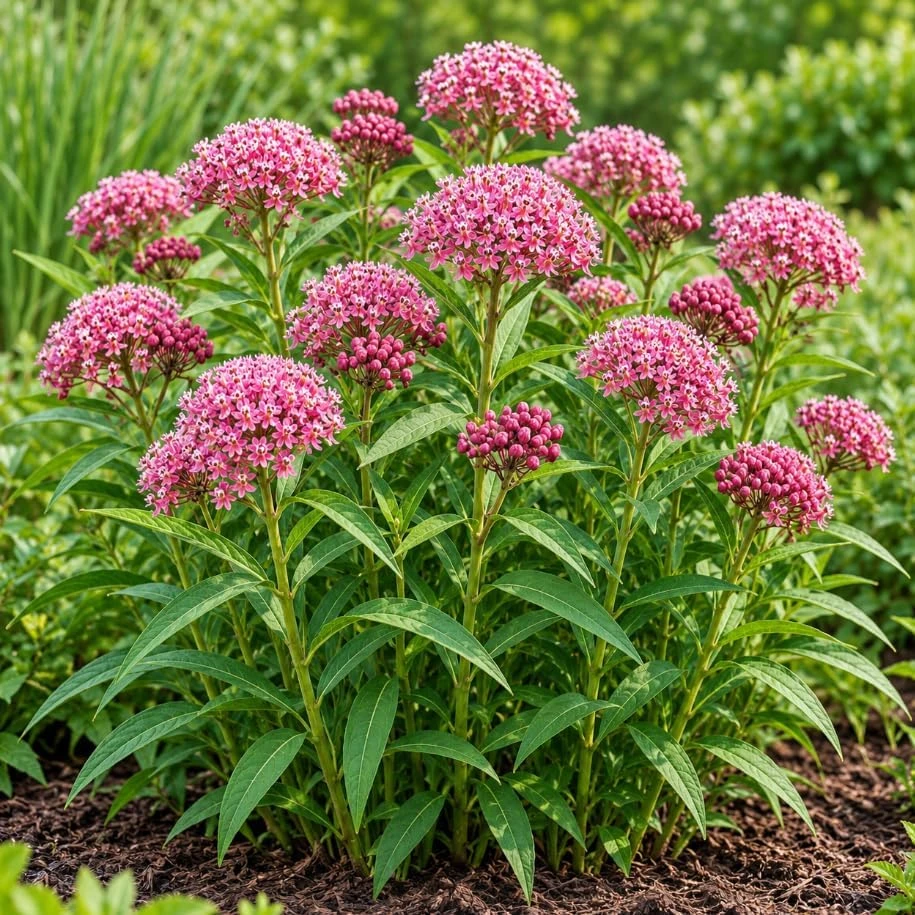 Pink Milkweed Live Plant - 4-7 Inches Tall, Well Rooted Asclepias Perennial - Image 4