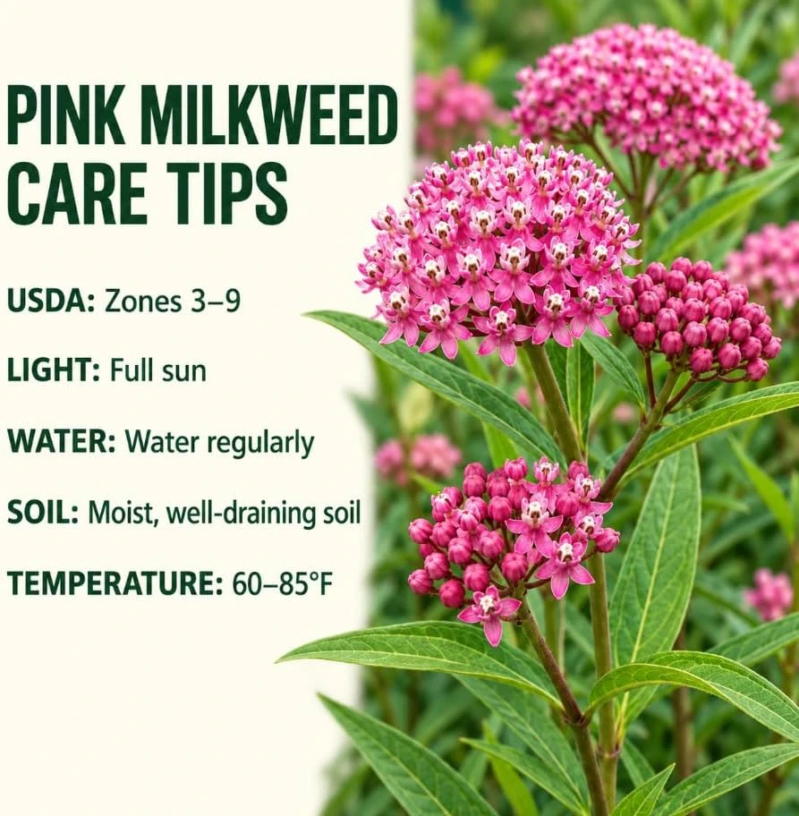 Pink Milkweed Live Plant - 4-7 Inches Tall, Well Rooted Asclepias Perennial - Image 5