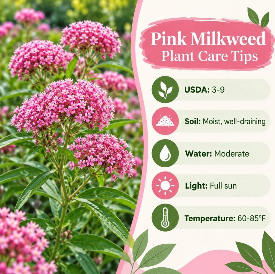 Pink Milkweed Live Plant - Asclepias Perennial - 4-7 Inches Tall Starter - Image 5
