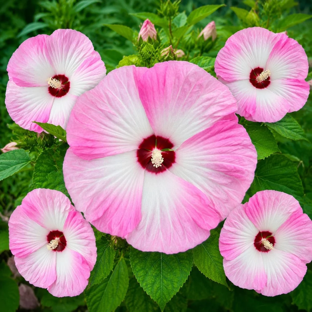Pink White Hibiscus Live Plant - Hardy Tropical Shrub 4-8 Inch Tall Outdoor - Image 4