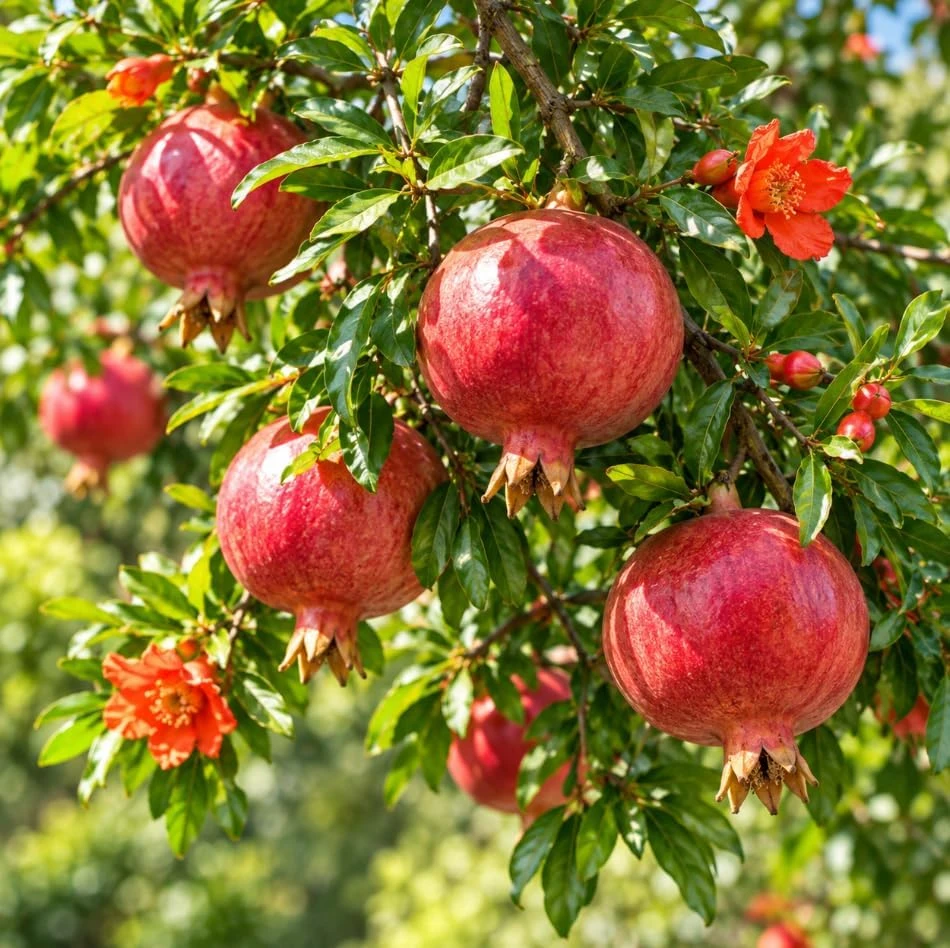 Pomegranate Tree Live Plants - Set of 2, Red Fruit Starter, 6-10 Inches Tall - Image 2